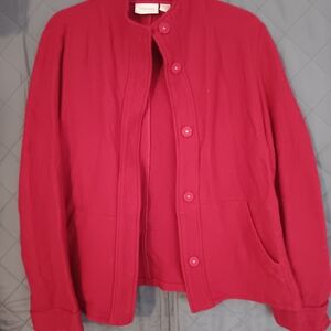 Chico's Vibrant Red Utility Jacket